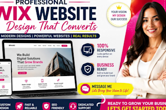 build a custom wix website, business site, ecommerce store and landing page