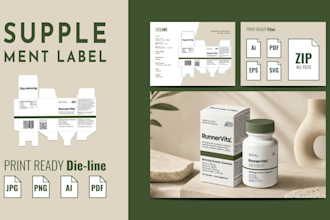 design box packaging, dieline and print ready packaging