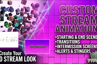 create custom animated stream overlays and alerts for twitch and youtube