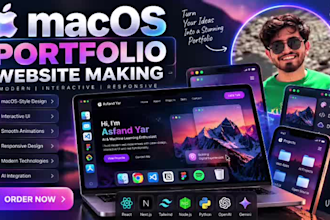 build a premium macos style interactive portfolio website