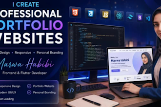 create a modern responsive portfolio or personal website