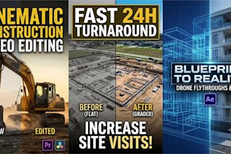 edit professional construction project videos and reels