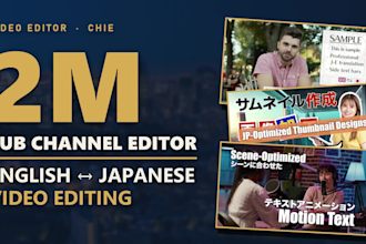 do professional japanese video editing and youtube localization