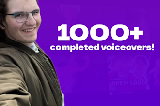 record a studio quality professional male voiceover