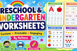 design preschool kindergarten and nursery worksheets