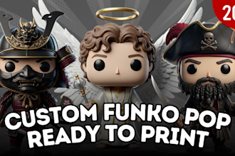 create a custom funko pop figure ready for 3d printing