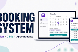 build an appointment booking system for salon, spa or clinic