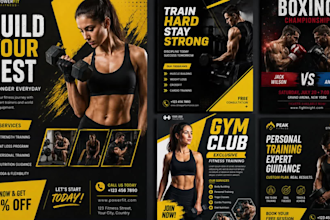 design fitness gym flyer and poster