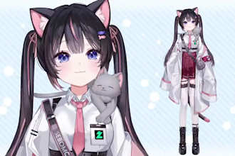 design and rig vtuber anime character live2d for vtuber studio and streaming