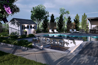 create do 3d landscape and exterior visualization