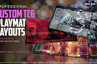 design custom print ready tcg playmats with card zones