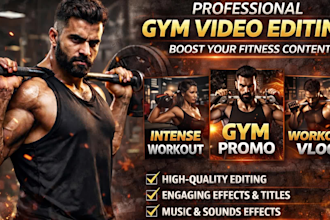 edit professional gym, fitness, and workout videos