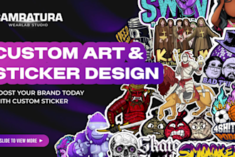 design custom stickers, patches, and clothing hangtags