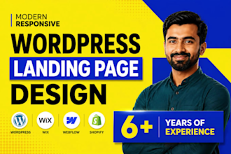 design wordpress landing page, redesign your one page landing page website