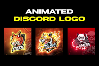design animated discord logo animation, icon, pfp and banner gif animation