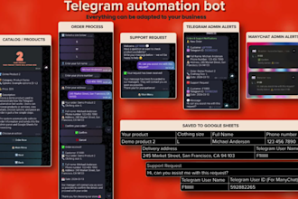 create a telegram shop bot with google sheets and order notifications