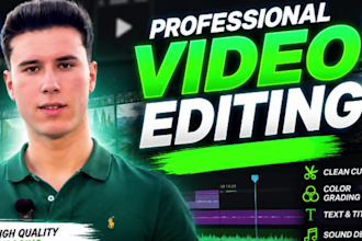 do professional video editing for youtube, tiktok, etc