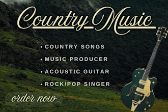 be your male country singer and songwriter with male vocals
