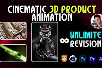 create cinematic 3d product animation for brands