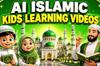 do ai islamic kids learning video, quran animation for youtube, muslim music