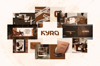 design modern minimalist business logo and brand identity with full branding kit