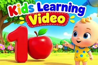 do 3d kids video editing for educational animation and 3d cartoon kids animation