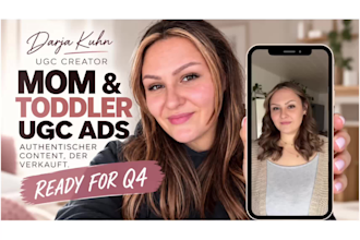 create german mom and baby ugc ads