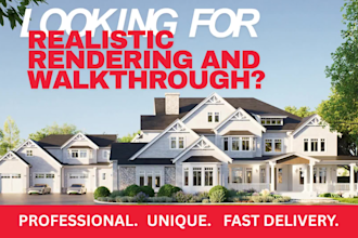 create photorealistic 3d architectural exterior rendering and walkthrough