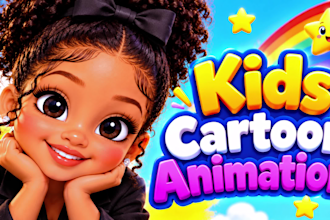 produce viral 3d cartoon kids animation and 3d kids video editing for youtube