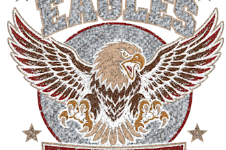 create a custom 50s vintage school mascot halftone