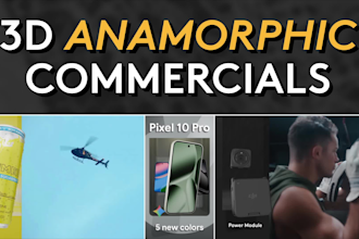create 3d anamorphic commercials