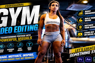 edit cinematic gym promo videos