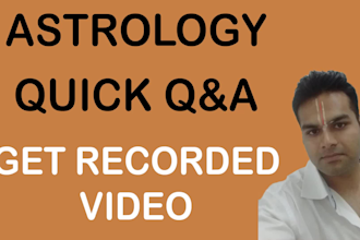 do quick astrology video reading and answer your questions
