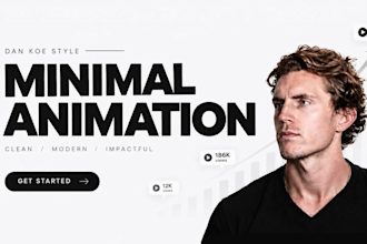 create premium dan koe and matt gray style minimal animation