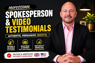 create an authentic testimonial or brand spokesperson video