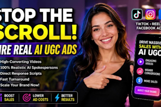 create ai ugc video ads for tiktok and facebook dropshipping