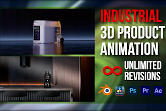create industrial 3d product animation and product commercials