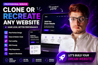 clone website and recreate or duplicate design for your new project