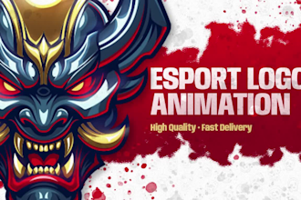 design a custom esports logo intro animation for streams and videos