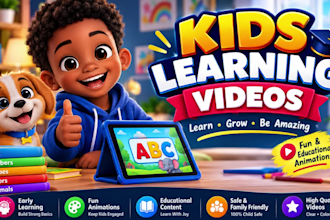 create fast viral kids learning videos