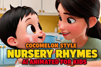 create a pixar cocomelon style ai animated nursery rhymes