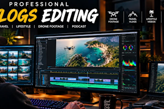 professionally edit your vlog, travel lifestyle videos