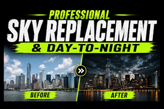 replace sky and create realistic day to night vfx