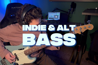 record indie and alternative bass guitar for your song