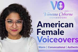 be your warm conversational american female voice actor