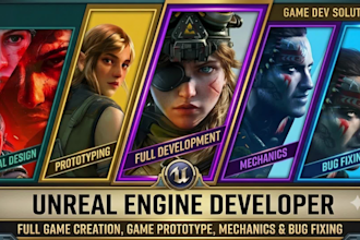do unreal engine game development, develop unreal engine game, ue5 blueprints