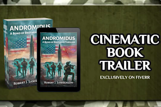 create cinematic book trailer video for thriller novel amazon kdp book teaser