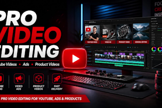 create professional youtube videos, ads and product videos