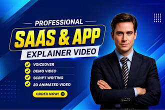 create animated explainer or demo video for saas, websites, apps, and products