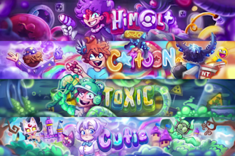 draw cartoon gaming banner for youtube
